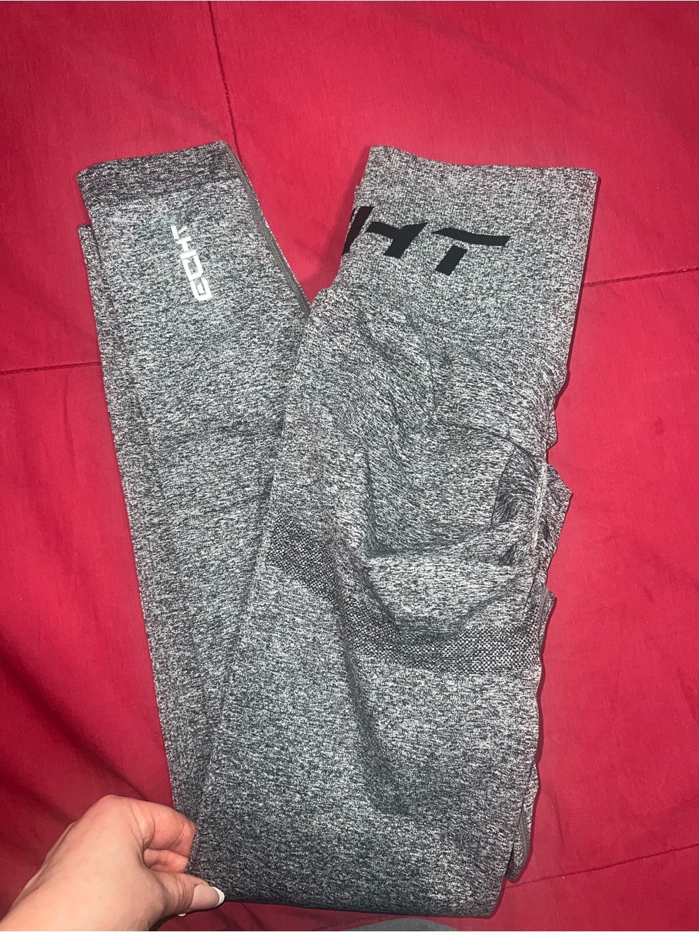ECHT Gray Scrunch High-Waist Leggings